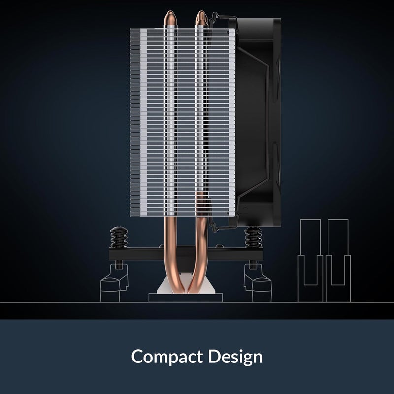 Arctic Freezer 8A - Compact CPU Cooler for AMD AM5/AM4, Offset Mounting, 100 mm PWM Fan,Pre-Applied MX-6 Thermal Compound, Fluid Dynamic Bearing - Image 5